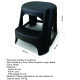 Banqueta 2 escalones soporta 100 kg NEGRO