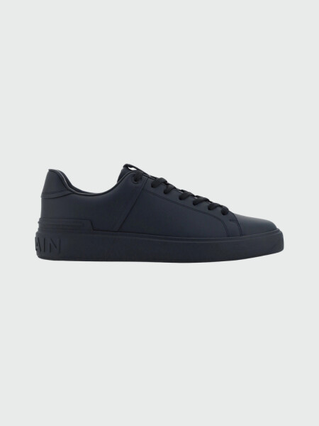 Balmain - Championes de cuero acordonados - B-Court Negro
