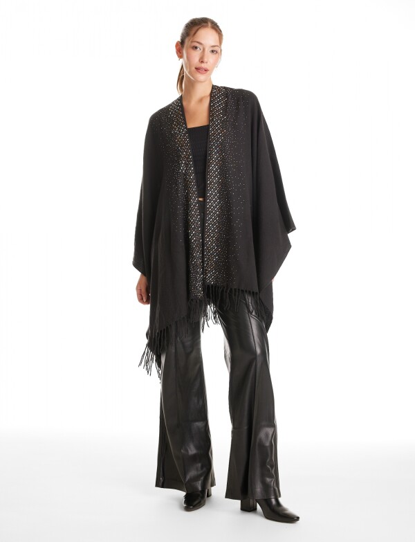 Ruana Brillos NEGRO