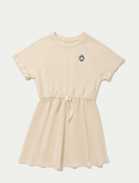 VESTIDO CORTO DE CORTE A BEIGE