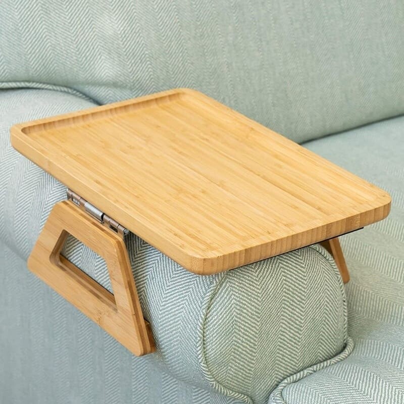 Bandeja soporte posa vasos para sillon de bambú Bandeja soporte posa vasos para sillon de bambú