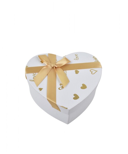 Caja Rigida Corazon 21 cm BLANCO