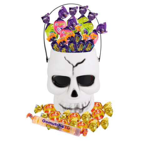 Oferta de halloween | Craneo blanco con golosina Oferta de halloween | Craneo blanco con golosina