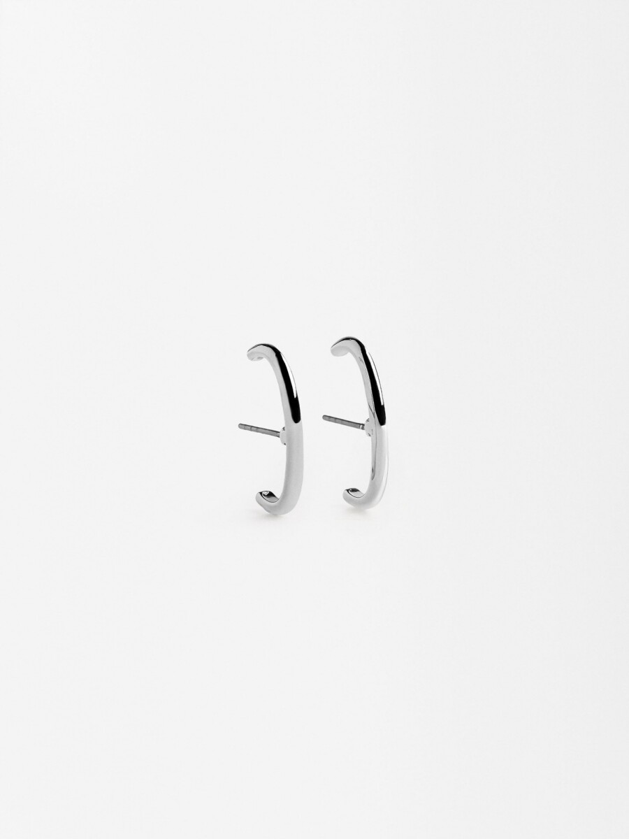 Pendientes Arco plateado