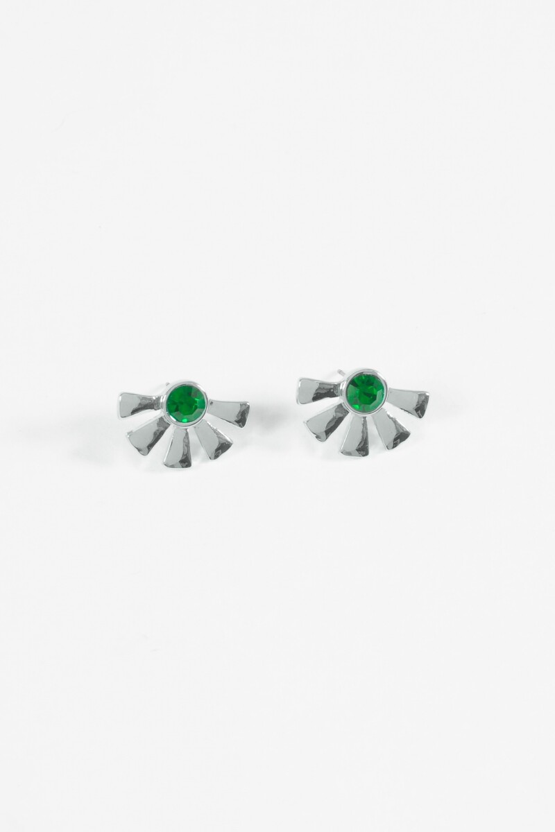 Caravanas shinny semi plateado