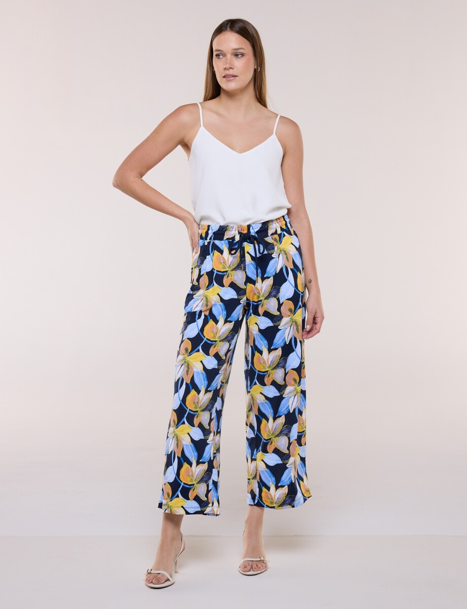 Pantalon Pull On Printed - Multi/azul 
