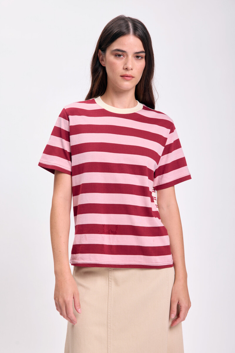 Remera estampa - Rayas Crudo 