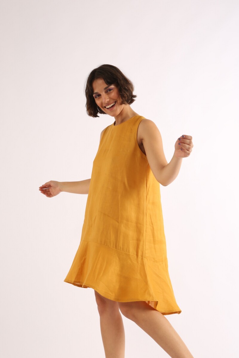 Vestido Folk SS23 - Mostaza 