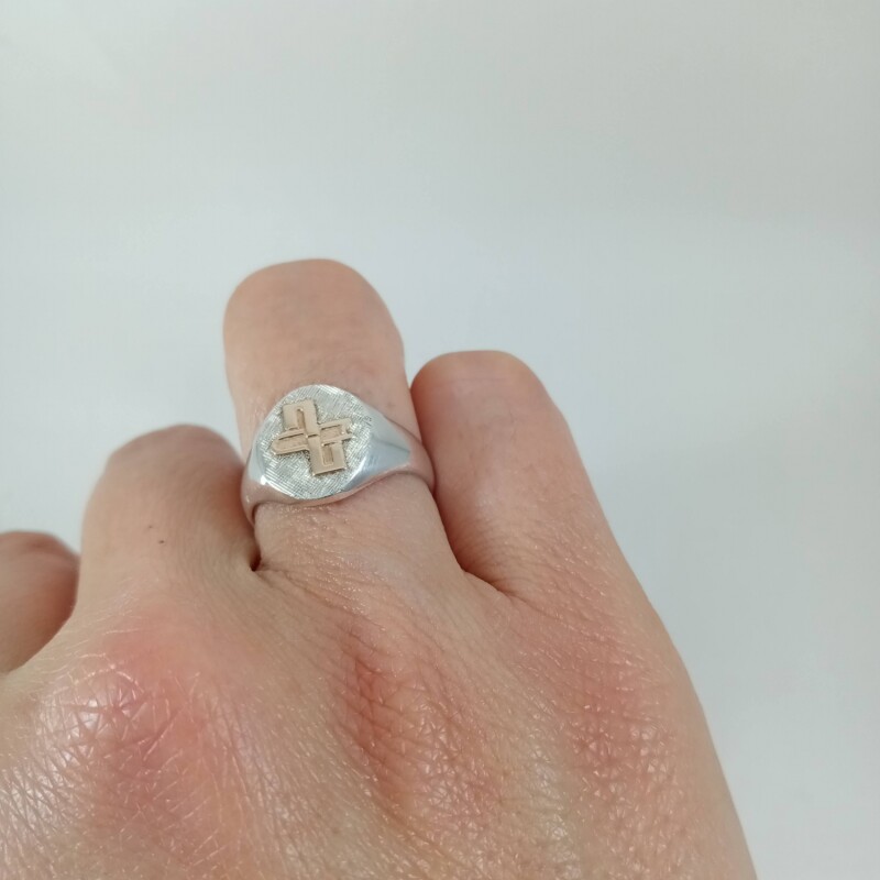 Anillo de profesión en plata y oro Escribano/a Anillo de profesión en plata y oro Escribano/a