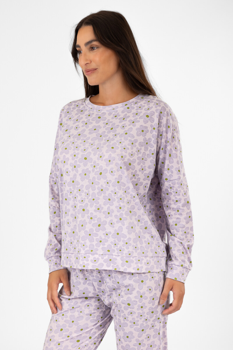 Pijama flower power Lila