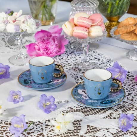 Set 2 Tazas Con Platos De Porcelana BIALETTI Bridgerton Set 2 Tazas Con Platos De Porcelana BIALETTI Bridgerton