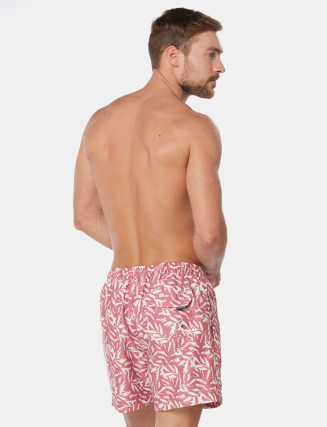 SHORT DE BAÑO ESTAMPADO Rosado