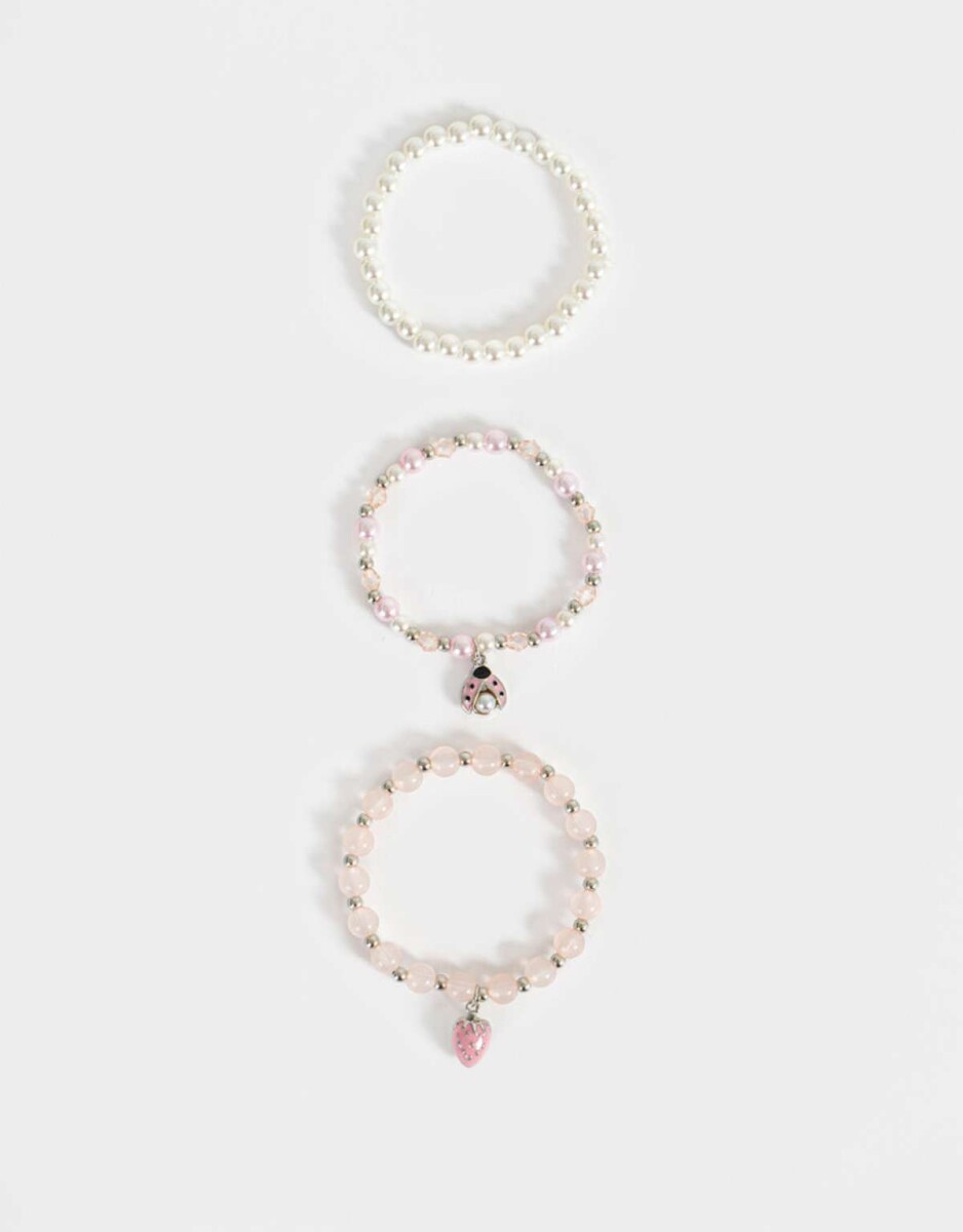 Pulseras Infantiles Con perlas - Plateado 