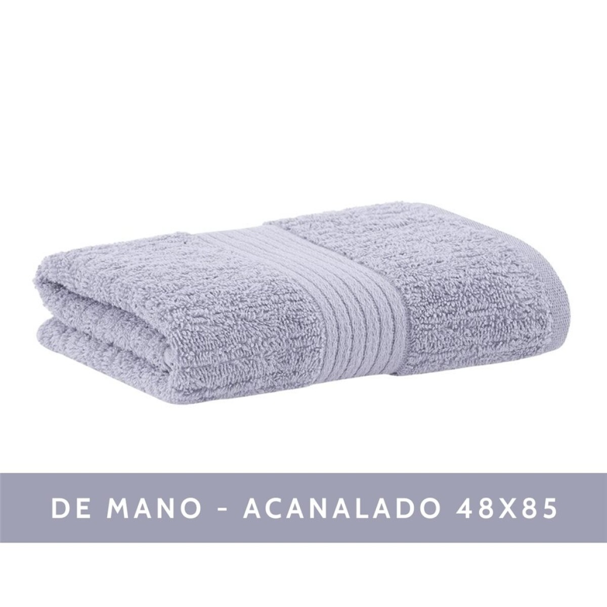 TOALLA ROSTRO ACANALADO - 480G GRIS - 48X85 