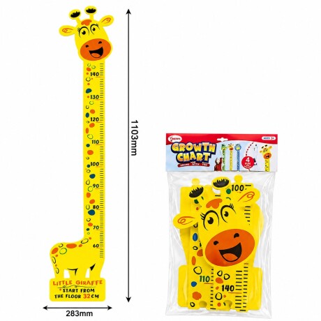 Tabla de Crecimiento Infantil Goma Eva Jirafa 145CM 001