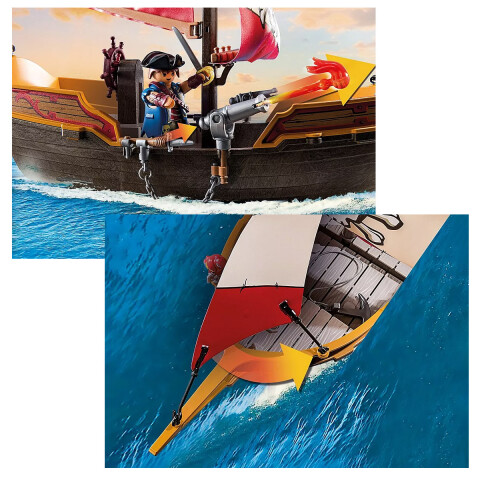 Barco Pirata Playmobil 101 Piezas con Figuras U