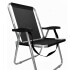 Sillón Alto playa en Aluminio c/ Correa Reforzado Hasta 140 Kg Max NEGRA