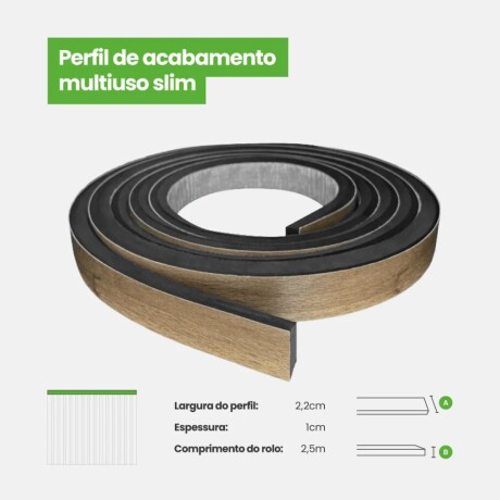 Perfil de Terminación Urban Nogal Intenso Autoadhesivo Perfil de Terminación Urban Nogal Intenso Autoadhesivo