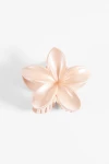 Broche flor hibisco beige claro