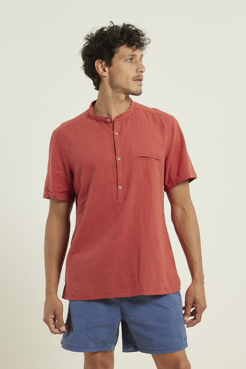Camisa Harrington Label - Rojo 