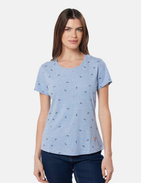 REMERA ESTAMPADA Azul