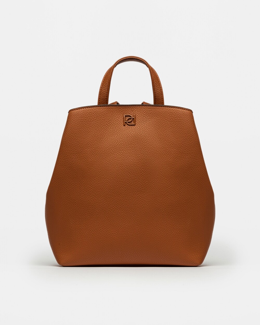 Mochila Oslo en Efecto Cuero Graneado Marron