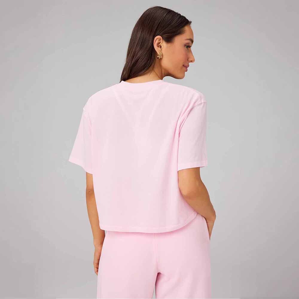 Polo Manga Corta Boxy Mujer Soft Pink