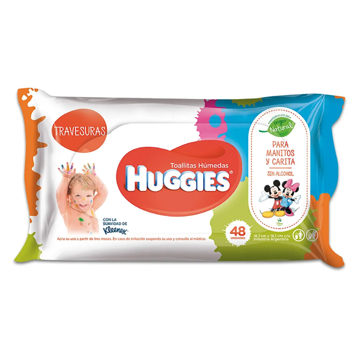 Toallitas Húmedas Huggies Travesuras x48 – Limpieza Suave
