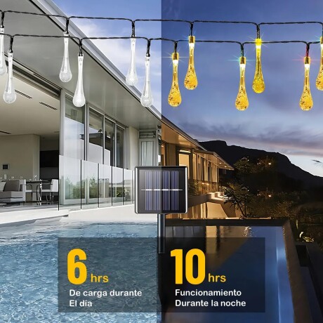 Guirnalda Solar Hada Gotas 7m 30 Luces Led Navidad Guirnalda Solar Hada Gotas 7m 30 Luces Led Navidad