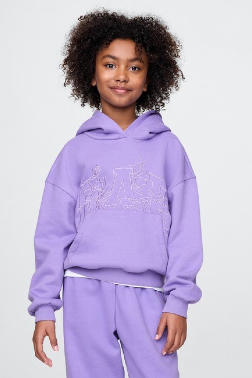 Buzo Canguro Logo Gap Niña Wisteria Blossom A.S.