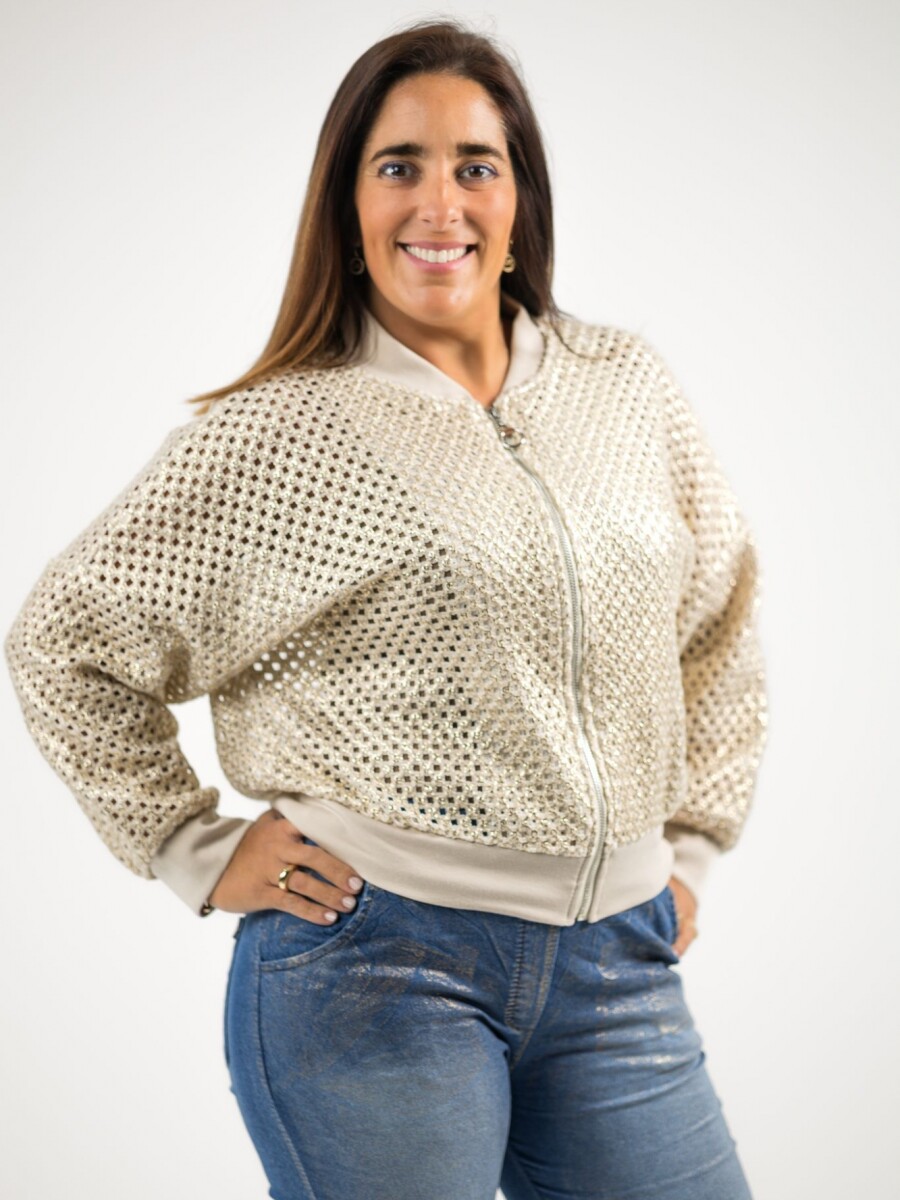 Campera broderie dorada Campera broderie dorada