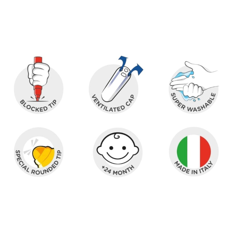 Marcadores Gruesos Carioca Baby x12 Marcadores Gruesos Carioca Baby x12