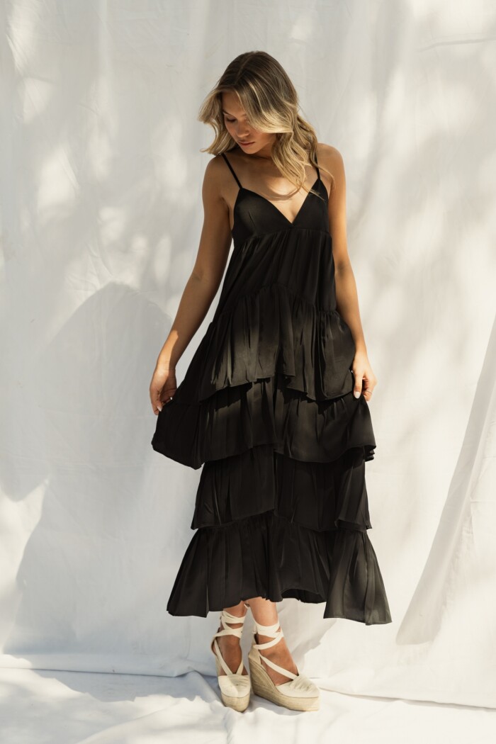 VESTIDO SERENELLA MAXI NOIR VESTIDO SERENELLA MAXI NOIR