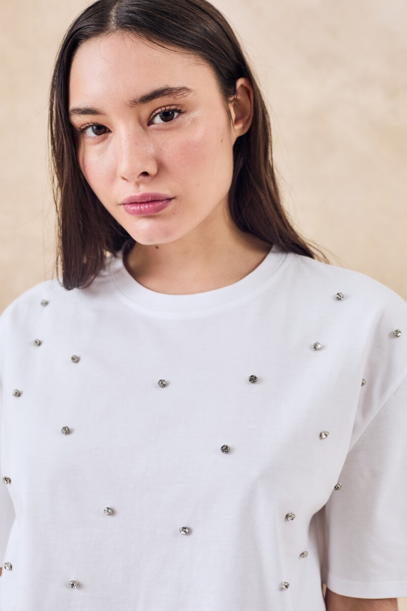 Remerón Algodón Brillo Blanco