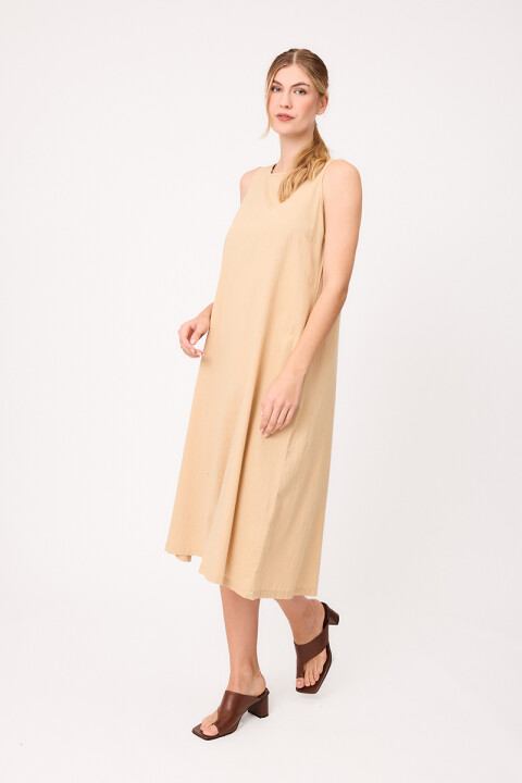 VESTIDO LARGO CRETTA POLANCO Beige
