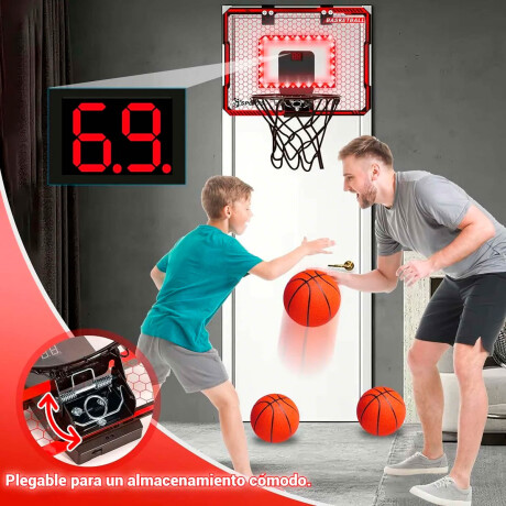Tablero Basket C/contador Luz Led Portátil + Pelota Bkt001020