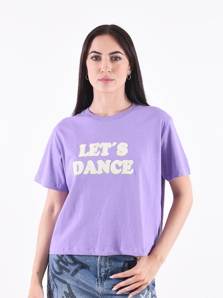REMERA LETS DANCE VIOLETA