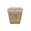 CESTA BEIGE RECT C/TELA Y TAPA G Unica