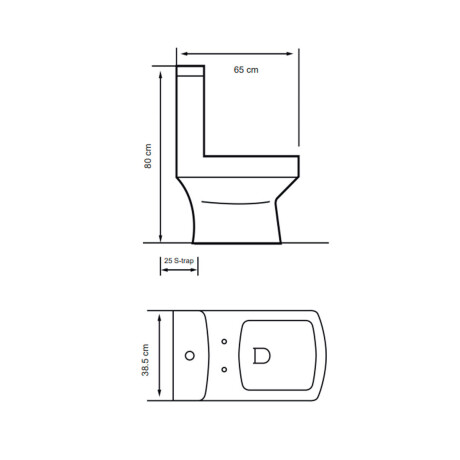 INODORO CON TAPA PARA MOCHILA BLANCO BRILLO DE PORCELANA SANITARIA INCLUYE TAPA MALAWI 000