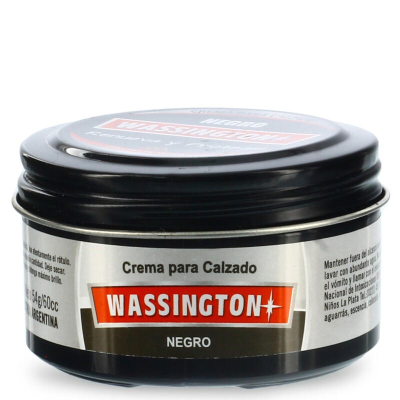 Limpiador Wassington Crema Para Calzado Negro