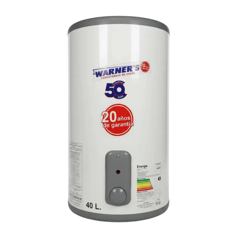 TERMOTANQUE WARNERS 40 L Cobre Clase A N/A