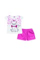 Conjunto para niñas (blusa y shorts) BLANCO