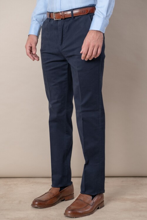 Pantalón gabardina clásico Azul marino