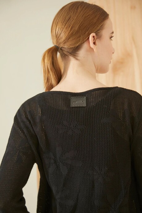 CARDIGAN FLORIDA NEGRO