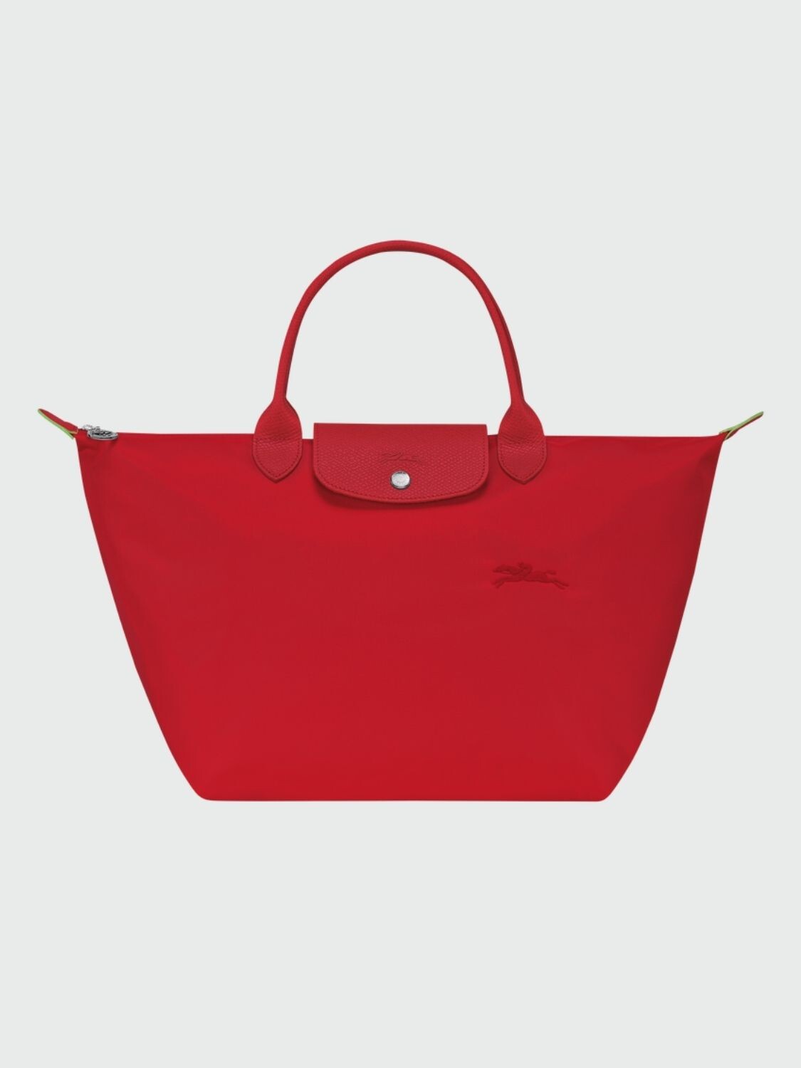 Le Pliage Green M Handbag Rojo