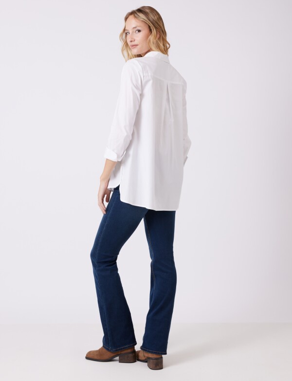 Camisa Oversize Algodon BLANCO