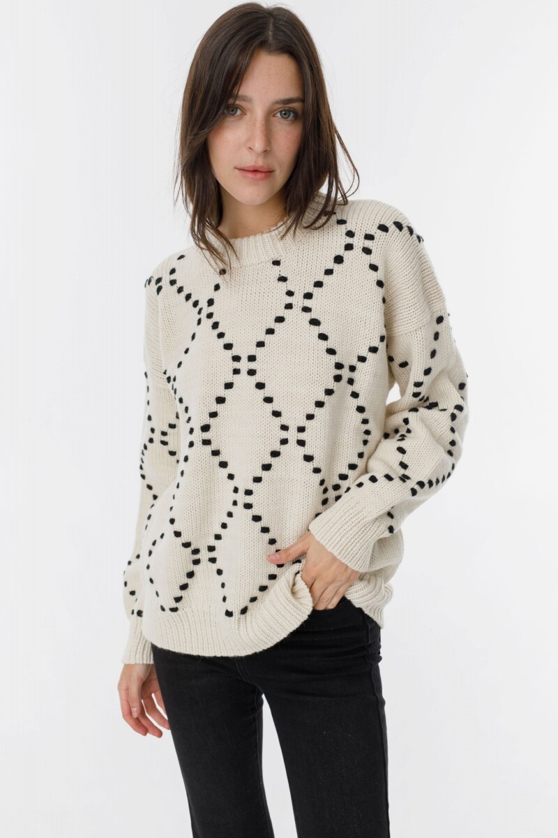 Sweater Rainbow - Bordado Negro 