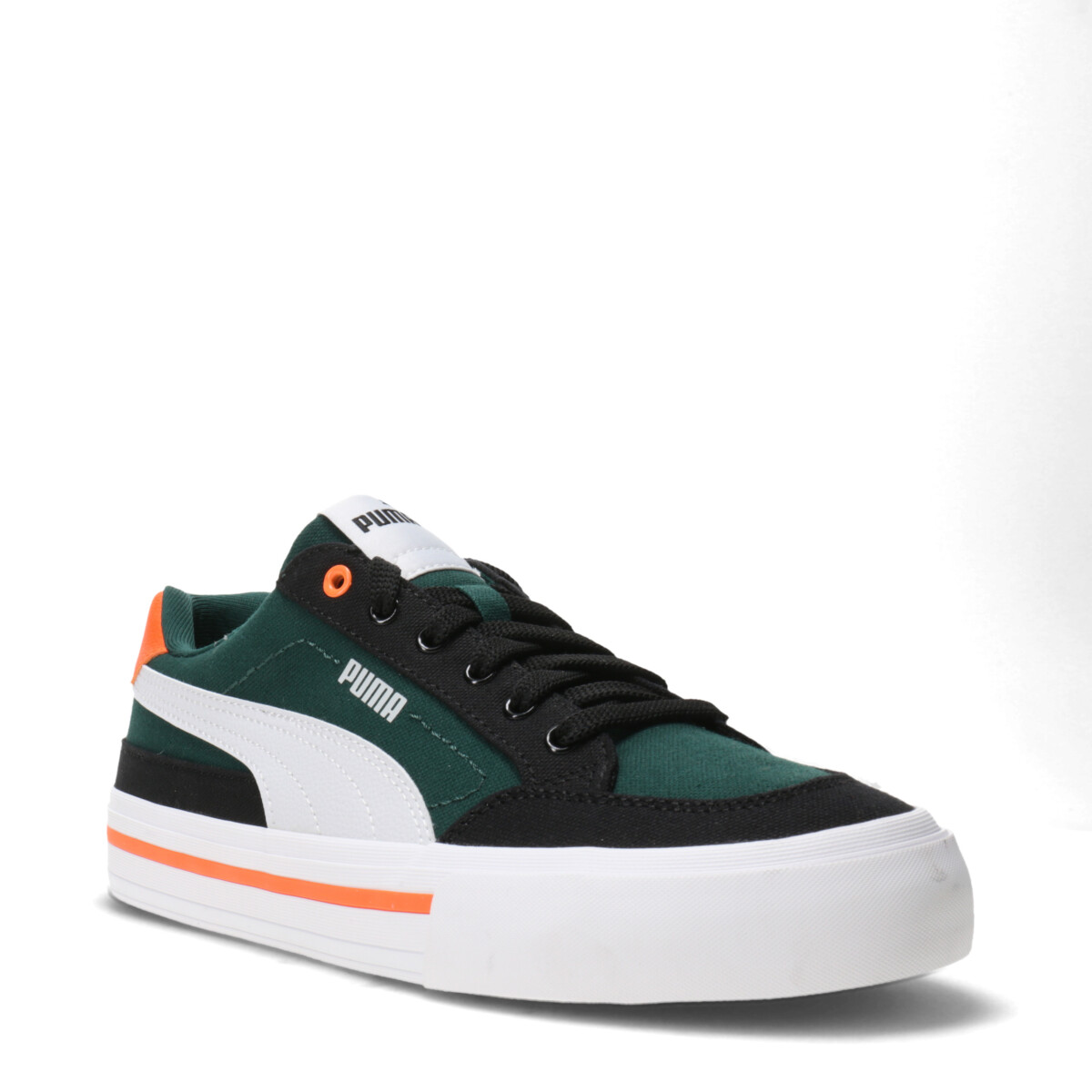 Championes de Hombre Puma Court Classic Vulc - Verde - Negro - Blanco - Naranja 