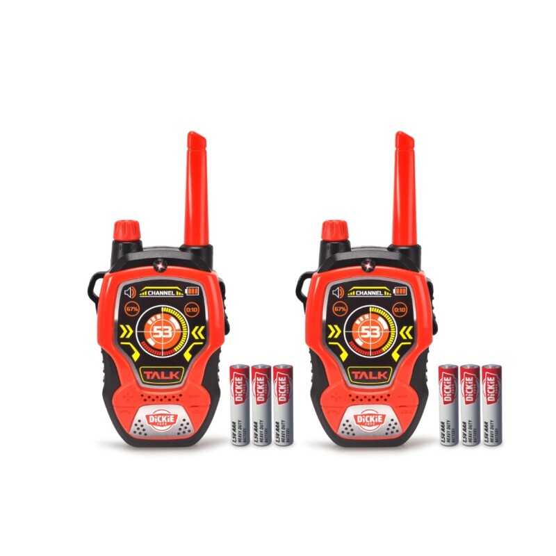 Dickie Toys Walkie Talkie Clásico Pack x2 Hasta 100 m DICKIE- WALKIE TALKIE CLASICO
