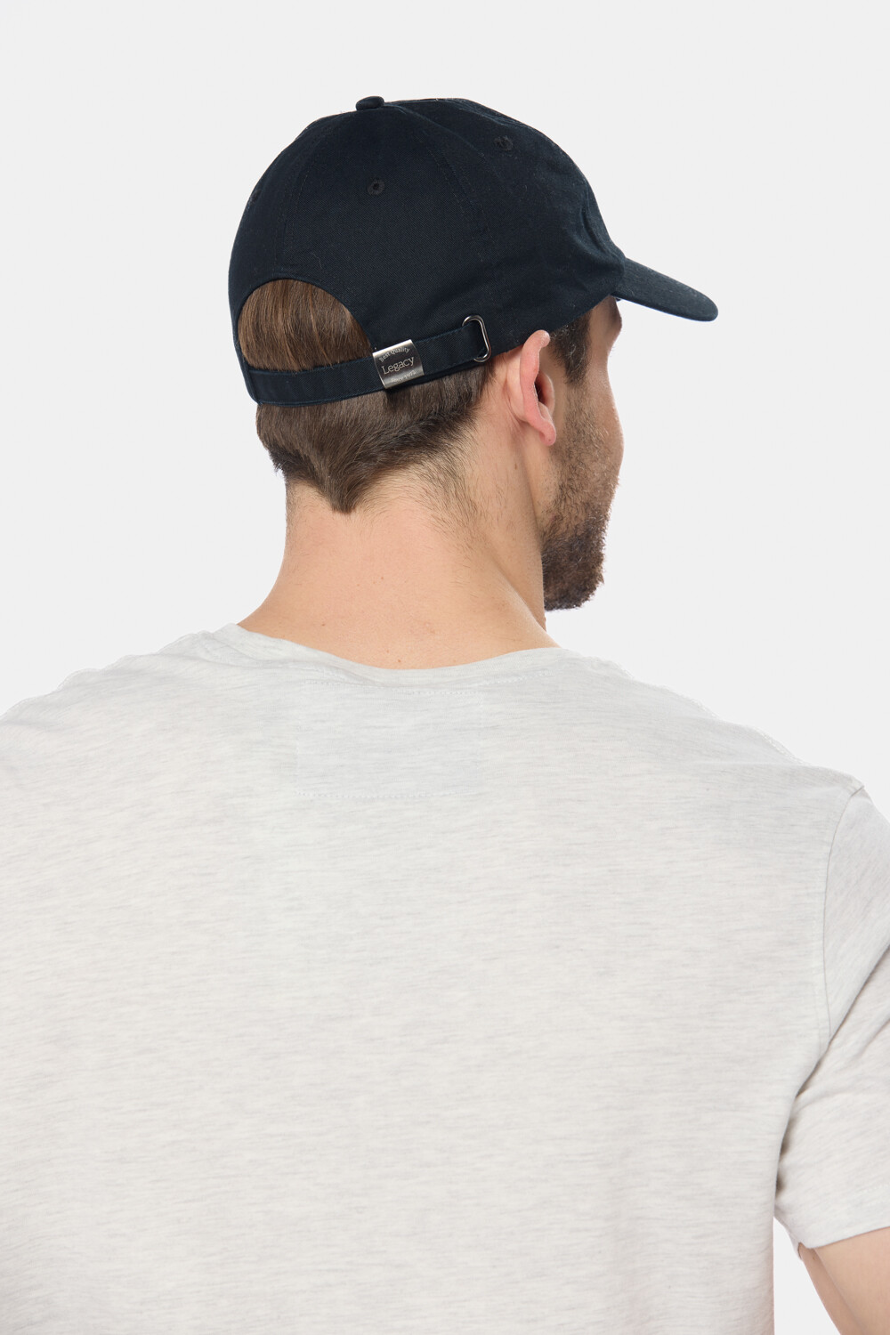 GORRO VISERA DE LONA CON PARCHE Negro